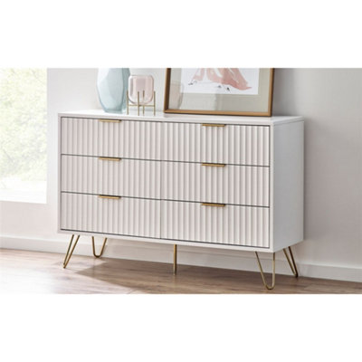 Ashfield Matte White Chest Of Drawers (6 Drawers) from B&Q