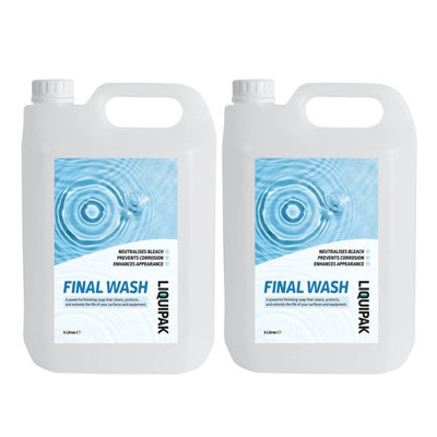 Liquipak Final WashSodium Hypochlorite Neutraliser 2X5 Litres from B&Q