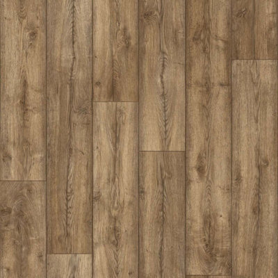  - Brown Wood Effect Vinyl Flooring For LivingroomHallwayKitchen 2.0mmthick Cushion Backed-7M(23') X 4M(13'1")-28M²