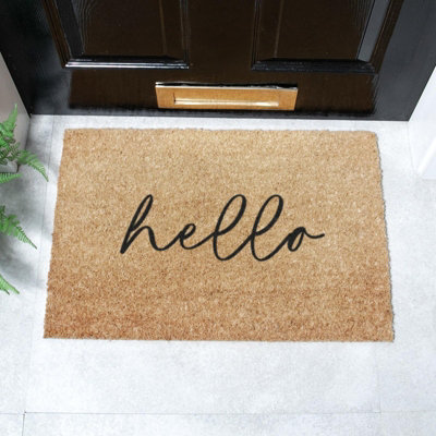 Artsy Doormats Hello Coir Doormat (60 X 40Cm) from B&Q