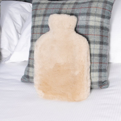 B&Q -  Beige Sheepskin Hot Water Bottle