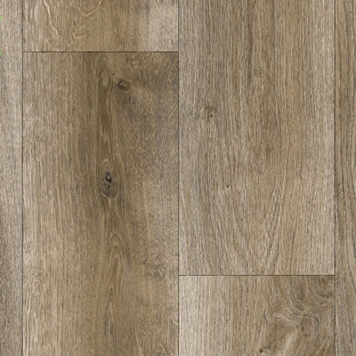 B&Q Beige Wood Effect Anti-Slip Vinyl Flooring For Livingroom, Kitchen, 1.90Mm Vinyl Sheet-4M(13'1") X 3M(9'9")-12M²