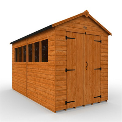 12Ft X 6Ft (3550mm X 1750mm) Horsforth Shiplap Heavyweight Xl Workshop Shed With 6 Window (12mm Tongue And Groove Floor And Roof)