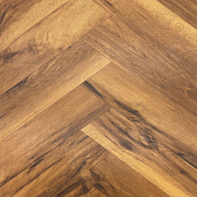Auburn Wood Effect Glue Down Lvt FlooringHerringbone(2.5mm) For Domestic & Commercial Use 1.36M² Per Pack from B&Q