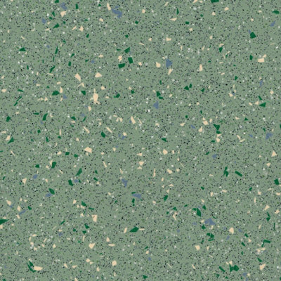 B&Q Speckled Effect Vinyl Flooring, Anti-Slip Contract Commercial Vinyl Flooring With 2.0Mm Thickness-1M(3'3") X 2M(6'6")-2M² Green