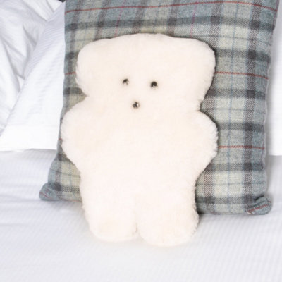 Native Natural Sheepskin Teddy Bear from B&Q