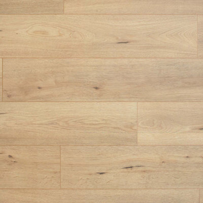 Swiss Krono La Ge Powered 660 Beige Wood Effect Click Laminate (10mm) For Home Commercial Contains 6 Planks Covers 1.598 Sqm from B&Q