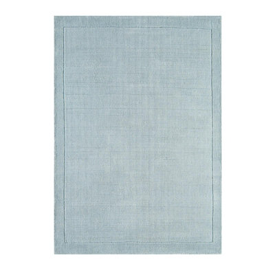 Handmade RugWool Rug For Bedroom& Living RoomEasy To Clean Plain Rug9mm Thick Duck Egg Wool Rug-120Cm X 170Cm from B&Q