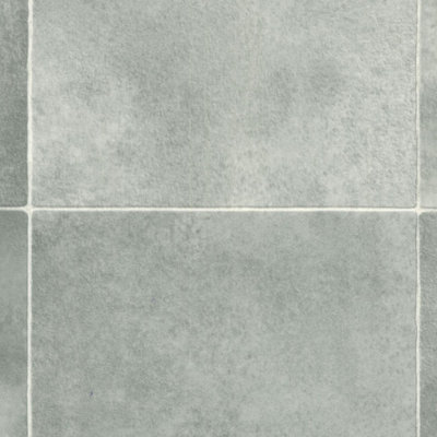  - Grey Modern Stone Effect Anti-Slip Vinyl Flooring For HomeShopsOffices2.0mm Thick Vinyl Sheet-6M(19'8") X 2M(6'6")-12M²