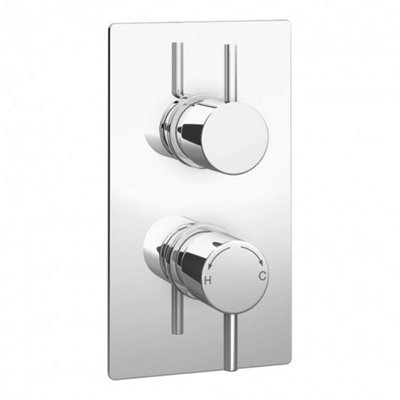 Clifton Concealed Thermostatic Shower Mixer Valve & Diverter (Lake) from B&Q