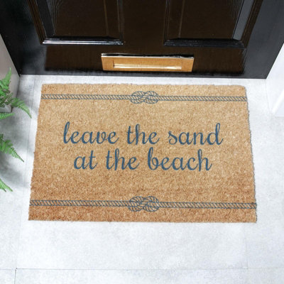 Artsy Doormats Leave The Sand At The Beach Doormat (60 X 40Cm) from B&Q