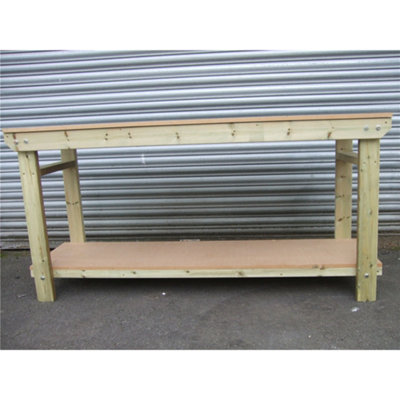 B&Q -  4Ft Mdf Topped Heavy Duty Wooden Workbench
