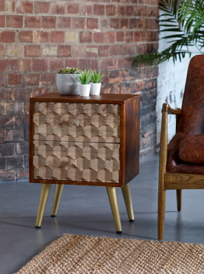 Worcester Edison Modern 2 Drawer Side Table from B&Q