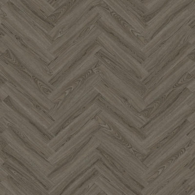 Allo (Rbh) Emp Grey 5.2mm Spc Click Lvt Flooring Herringbone Wood EffectFor Home & Commercial Use 2.2 M²Per Pack from B&Q