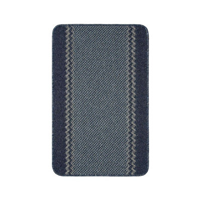 Blue Machine Washable Anti-Slip Polypropylene Floor Mat For KitchenEntrance & Hallway-67Cm X 180Cm (Runner) from B&Q