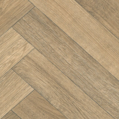  - Beige Wood Effect Vinyl Flooring For KitchenBathroom & Living Room2.0mm Thick Vinyl Sheet-6M(19'8") X 3M(9'9")-18M²
