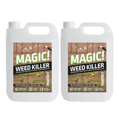 Liquipak Magic Weed Killer 2 X 5LFast ActingReady To UseWith Hose Trigger Glyphosate Free from B&Q