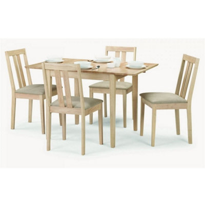 B&Q -  Ivory Faux Suede Rufford Dining Set