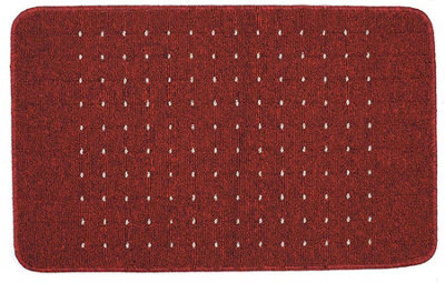 Red Modern Dotted Stain-Resistant Mat For Living RoomUtility RoomDining RoomBathroom & Kitchen -67Cm X 180Cm (Runner) from B&Q