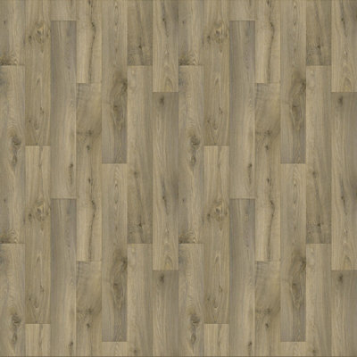  - Ron 619M Brown Wood Effect Anti-Slip Vinyl Flooring For KitchenBathroomDining Room2.5mm Thick-6M(19'8") X 2M(6'6")-12M²