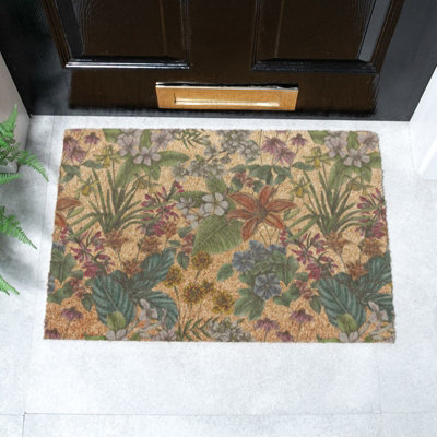 Artsy Doormats Language Of Flowers X Celia Battaini Doormat (60 X 40Cm) from B&Q