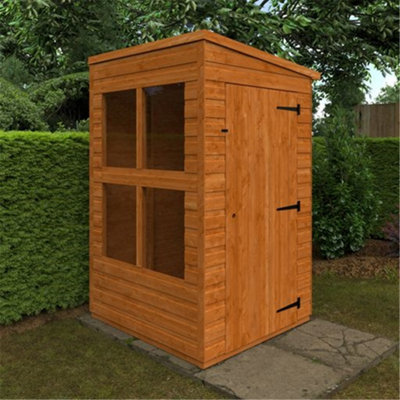 Horsforth 4 X 4 (1.23M X 1.15M) Wooden Tongue And Groove Sunroom (12mm Tongue And Groove Floor And Pent Roof) (4Ft X 4Ft) (4X4)