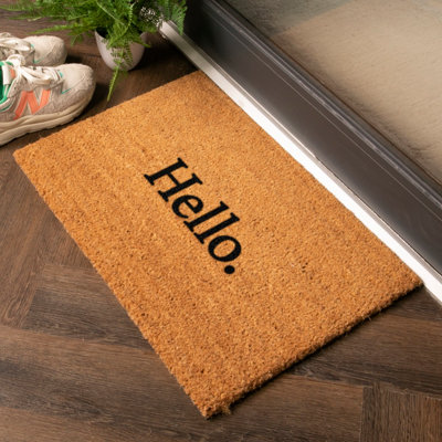 Artsy Doormats New Modern Hello  Dot  Doormat from B&Q