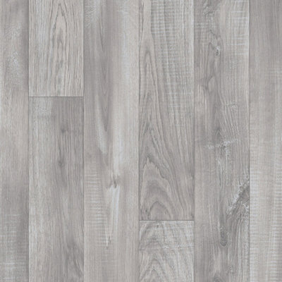  - Grey Modern Wood Effect Anti-Slip Vinyl Flooring For HomeShopsOffices2.8mm Thick Vinyl Sheet-5M(16'4") X 4M(13'1")-20M²