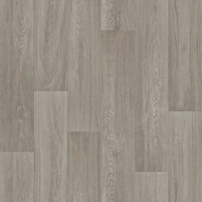  - Anchor Oak Grey Wood Effect Anti-Slip Vinyl Flooring Sheet For Kitchen Bathroom Dinning Room-7M(23') X 2M(6'6")-14M²