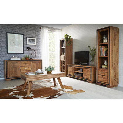 Worcester Jockey Sheesham Stylish Modern Coffee Table from B&Q