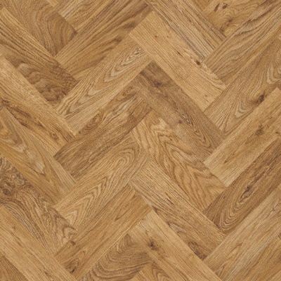 Wood Effect Beige Brown Anti-Slip Contract Commercial Heavy-Duty Vinyl Flooring With 3.0mm Thickness-7M(23') X 3M(9'9")-21M² from B&Q