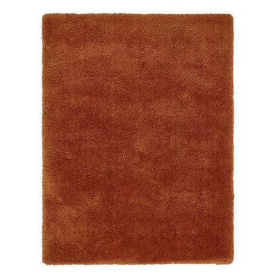 Plain Spice RugShaggy Living Room RugModern Stain-Resistant Dining Room Rug37mm Thick Spice Rug-160Cm X 230Cm from B&Q