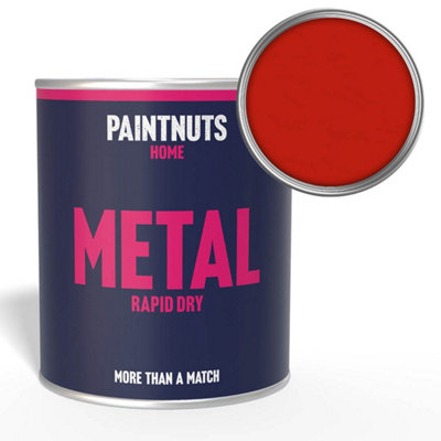 Paintnuts Rapid Dry Metal PaintLight Red (Ral-3020)Gloss Finish1 Litre from B&Q