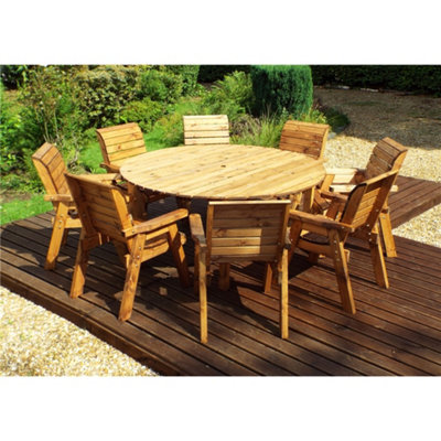 B&Q -  Traditional Eight Seater Circular Table Set