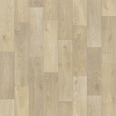 B&Q Brown Modern Wood Effect Anti-Slip Vinyl Flooring For Home, Shops, Offices, 2.0Mm Thick Vinyl Sheet-2M(6'6") X 3M(9'9")-6M² 160M