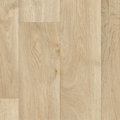 B&Q 532 Contract Wood Effectcommercial Vinyl Flooring For Office, Shop, Waterproof Lino Flooring-8M(26'3") X 2M(6'6")-16M² Beige