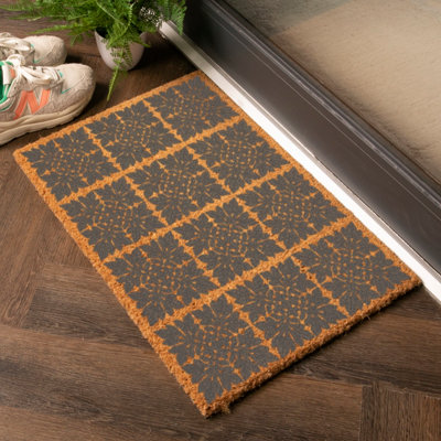 Artsy Doormats Grey Mosaic Tiles Pattern Doormat from B&Q