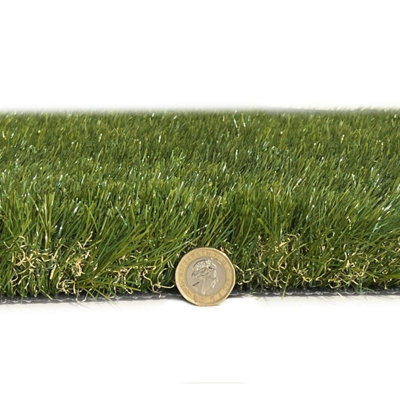 Cypress 38mm Artificial GrassPet-Friendly Artificial GrassNon-Slip Fake Grass For Decks Patio-4M(13'1") X 4M(13'1")-16M² from B&Q