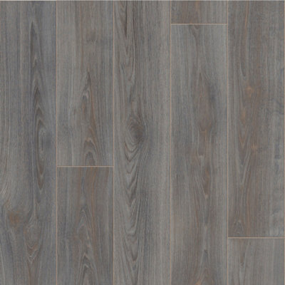  - Cumbrian Oak 763D Grey Wood Effect Anti-Slip Vinyl Flooring For KitchenBathroom2.6mm Thick-1M(3'3") X 2M(6'6")-2M²