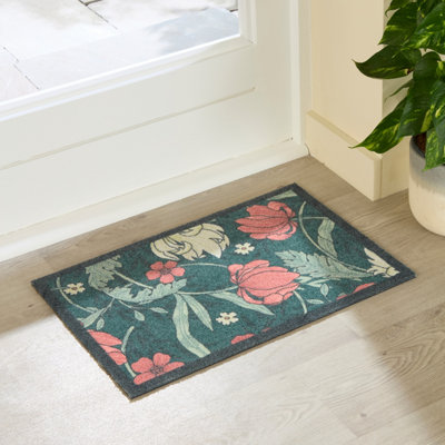 Artsy Doormats William Morris Rose Indoor Washable Doormat 60X40cm 40Cm