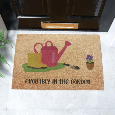 Artsy Doormats Probably In The Garden Doormat (60 X 40Cm) from B&Q