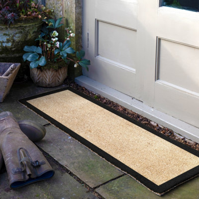 Artsy Doormats Black Border Coir Doormat (120 X 40Cm) from B&Q