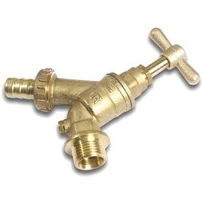 hep Online Garden Tap 1/2" Hose Union Bib Tap With Check Valve Outdoor Garden Tap from B&Q