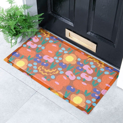 Artsy Doormats Elizabeth Olwen Red Floral Indoor/outdoor Doormat (70X40Cm) from B&Q
