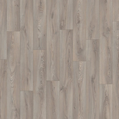  - Beige Brown Wood Effect Anti-Slip Vinyl Flooring For Contract Commercial Use2.6mm Thick Vinyl Sheet-5M(16'4") X 2M(6'6")-10M²