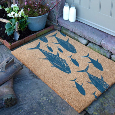 Artsy Doormats Fish  Coir Doormat (90 X 60Cm) from B&Q