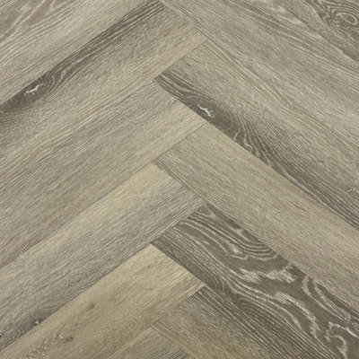 B&Q Light Estsym Worn Wood Effect Glue Down Lvt Flooring - Herringbone(2.5Mm) For Domestic & Commercial Use Per Pack 1.36M²