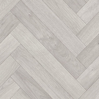  - Light Grey Wood Effect Anti-Slip Vinyl Flooring For LivingroomKitchen2.8mm Thick Vinyl Sheet-6M(19'8") X 2M(6'6")-12M²