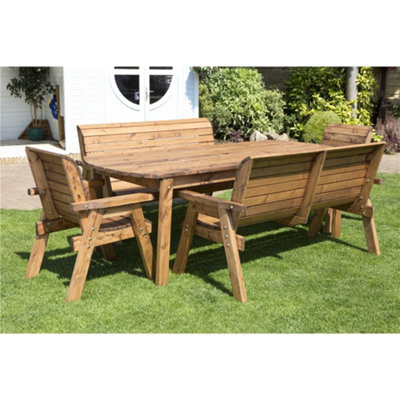 B&Q -  Traditional Eight Seater Rectangle Table Set