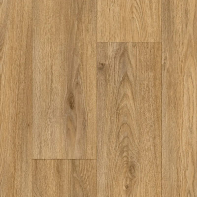  - Neutral Wood Effect Anti-Slip Vinyl Flooring Sheet For KitchenBathroomLivingroom4.50mm Thick-4M(13'1") X 2M(6'6")-8M²